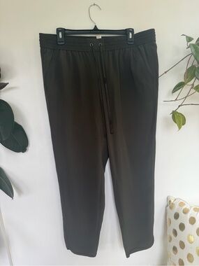 LOFT  Olive drawstring trousers